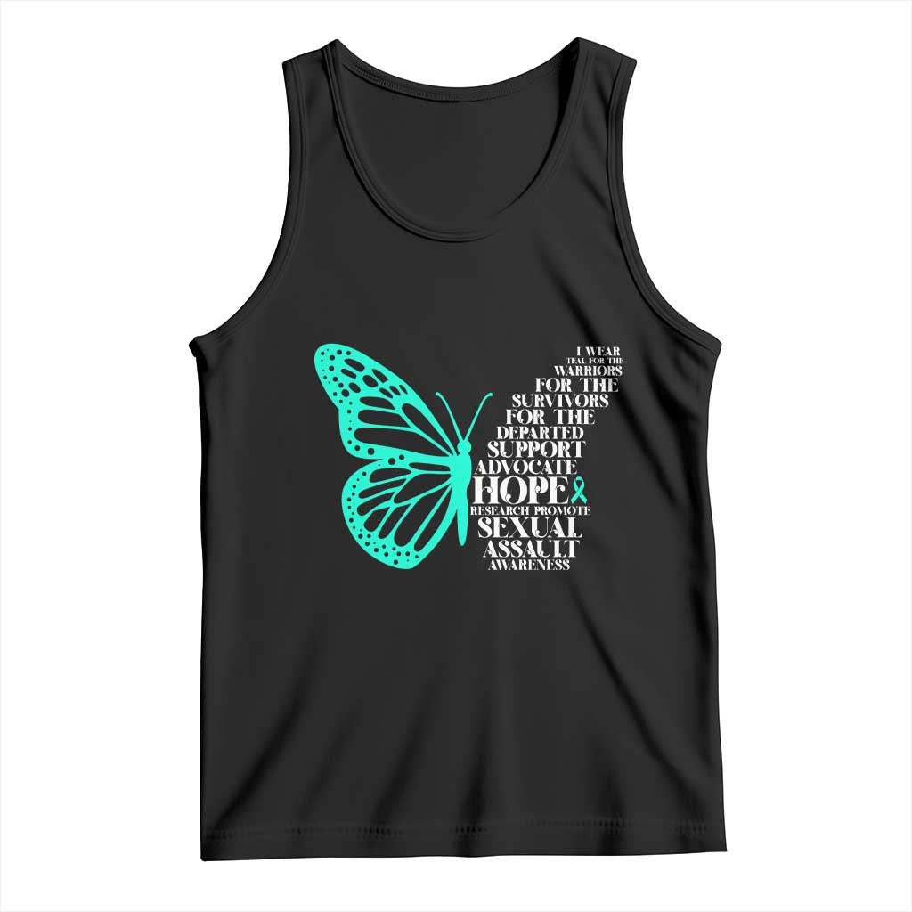 I Wear Teal For Sexual Assault Awareness Tank Top
