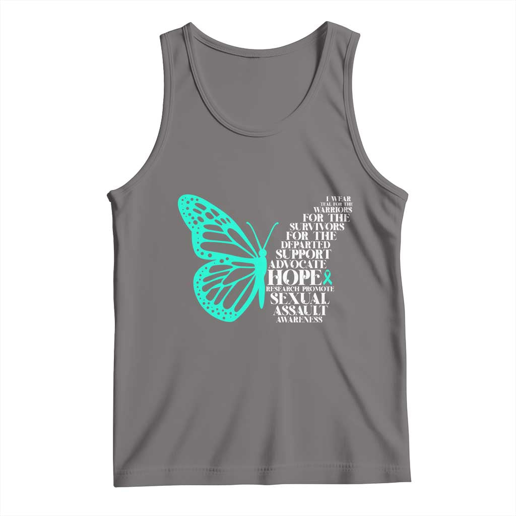 I Wear Teal For Sexual Assault Awareness Tank Top