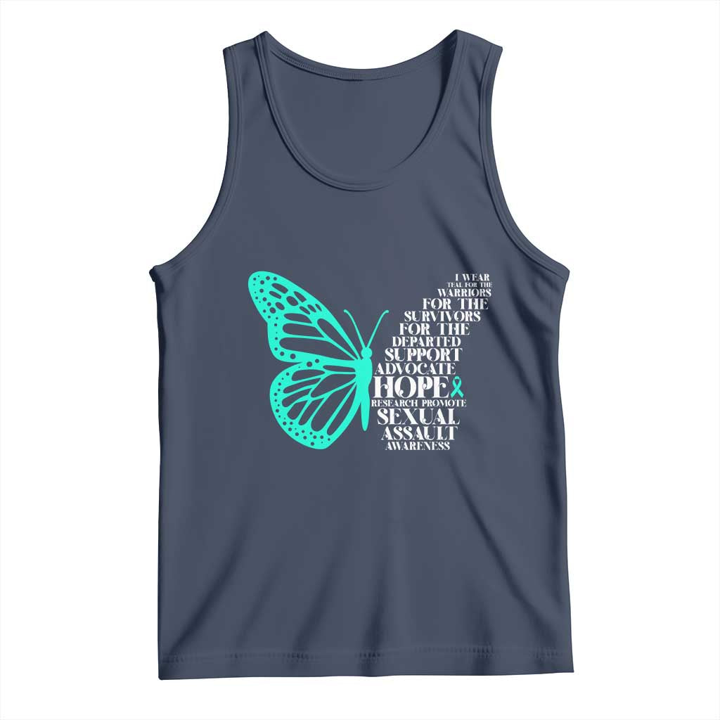 I Wear Teal For Sexual Assault Awareness Tank Top