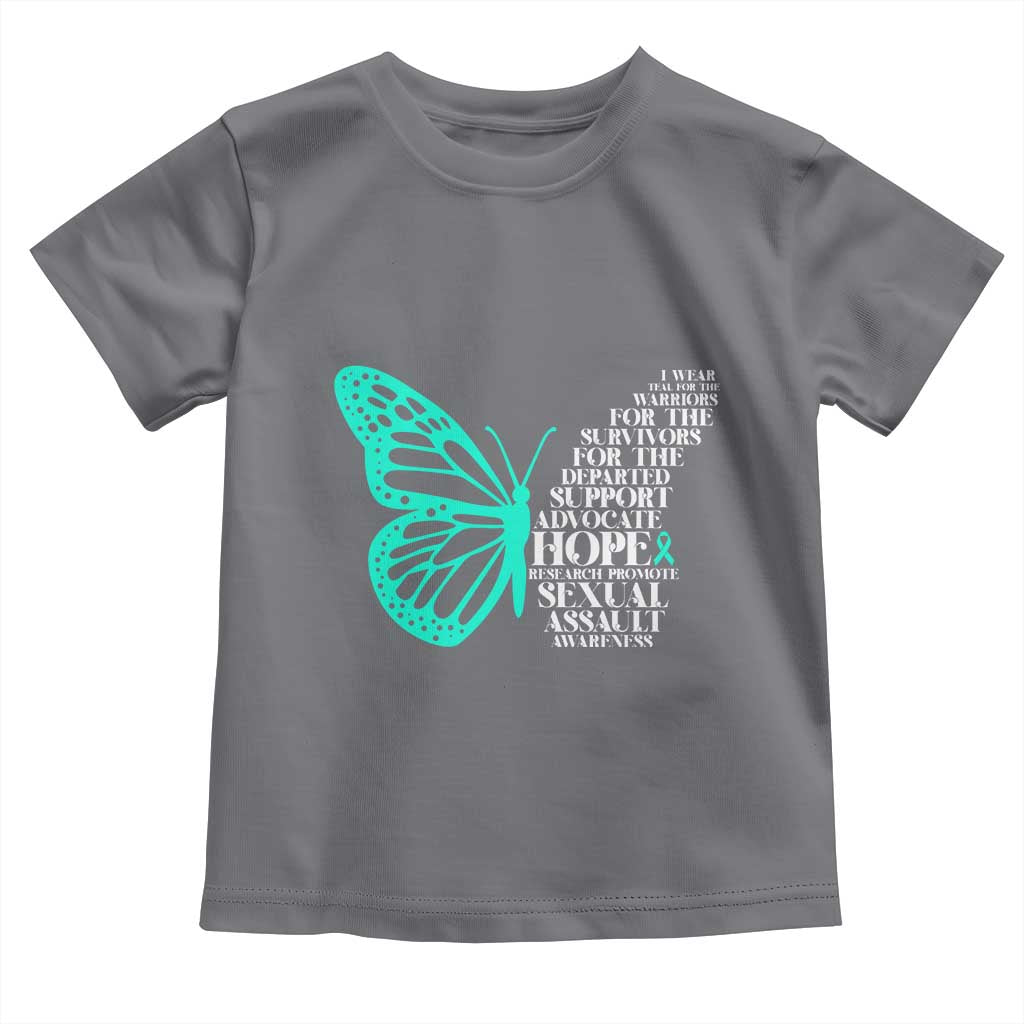 I Wear Teal For Sexual Assault Awareness Toddler T Shirt