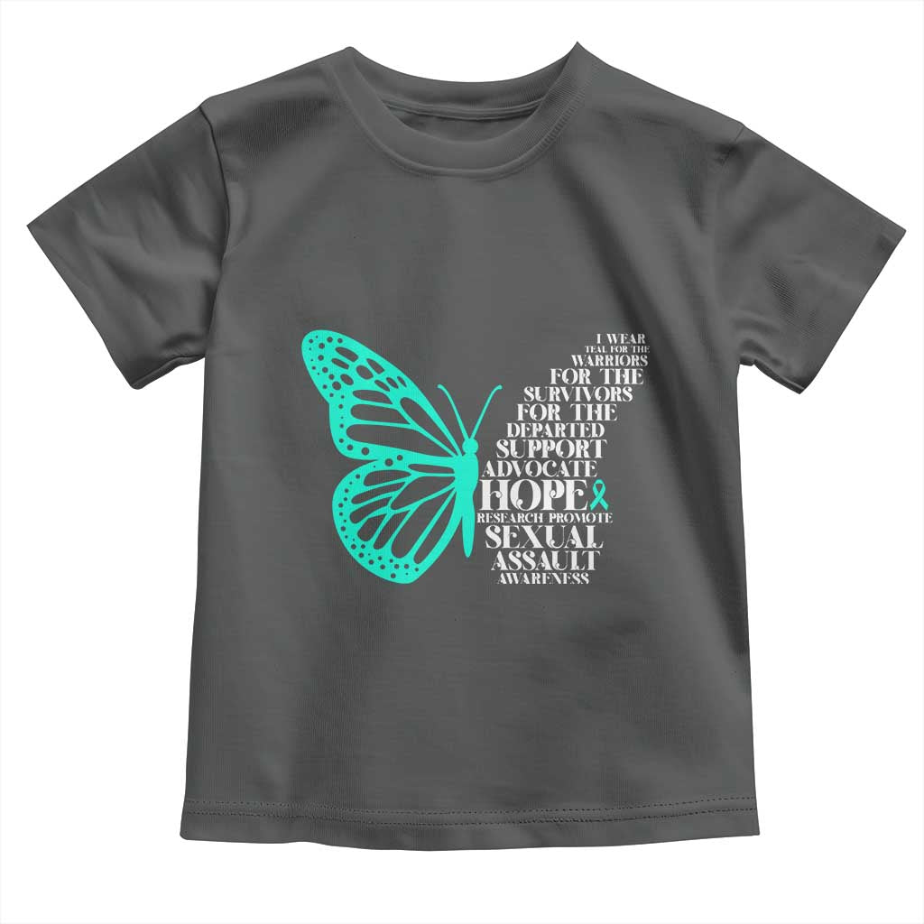 I Wear Teal For Sexual Assault Awareness Toddler T Shirt