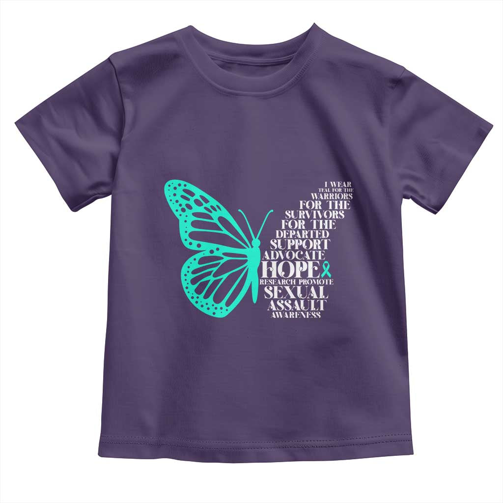 I Wear Teal For Sexual Assault Awareness Toddler T Shirt