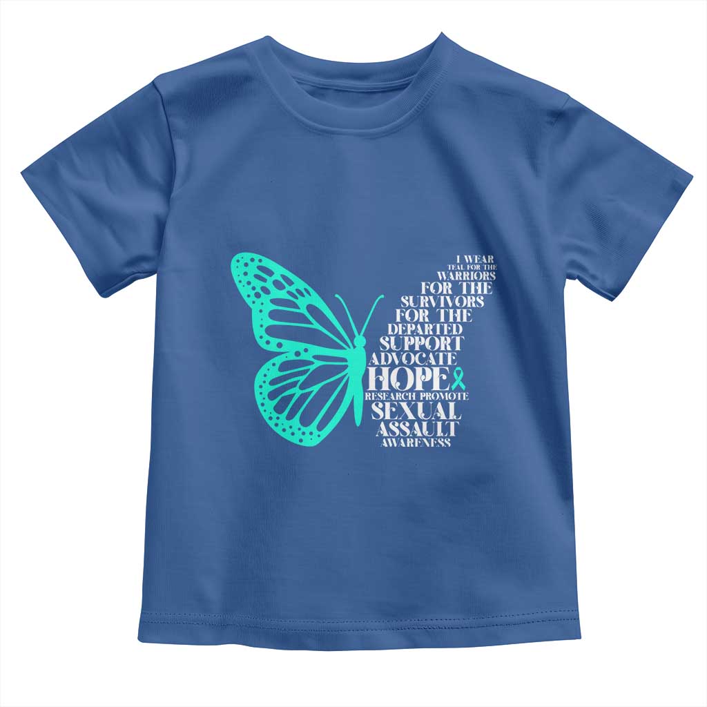 I Wear Teal For Sexual Assault Awareness Toddler T Shirt