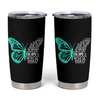 I Wear Teal For Sexual Assault Awareness Tumbler Cup