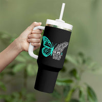 I Wear Teal For Sexual Assault Awareness Tumbler With Handle