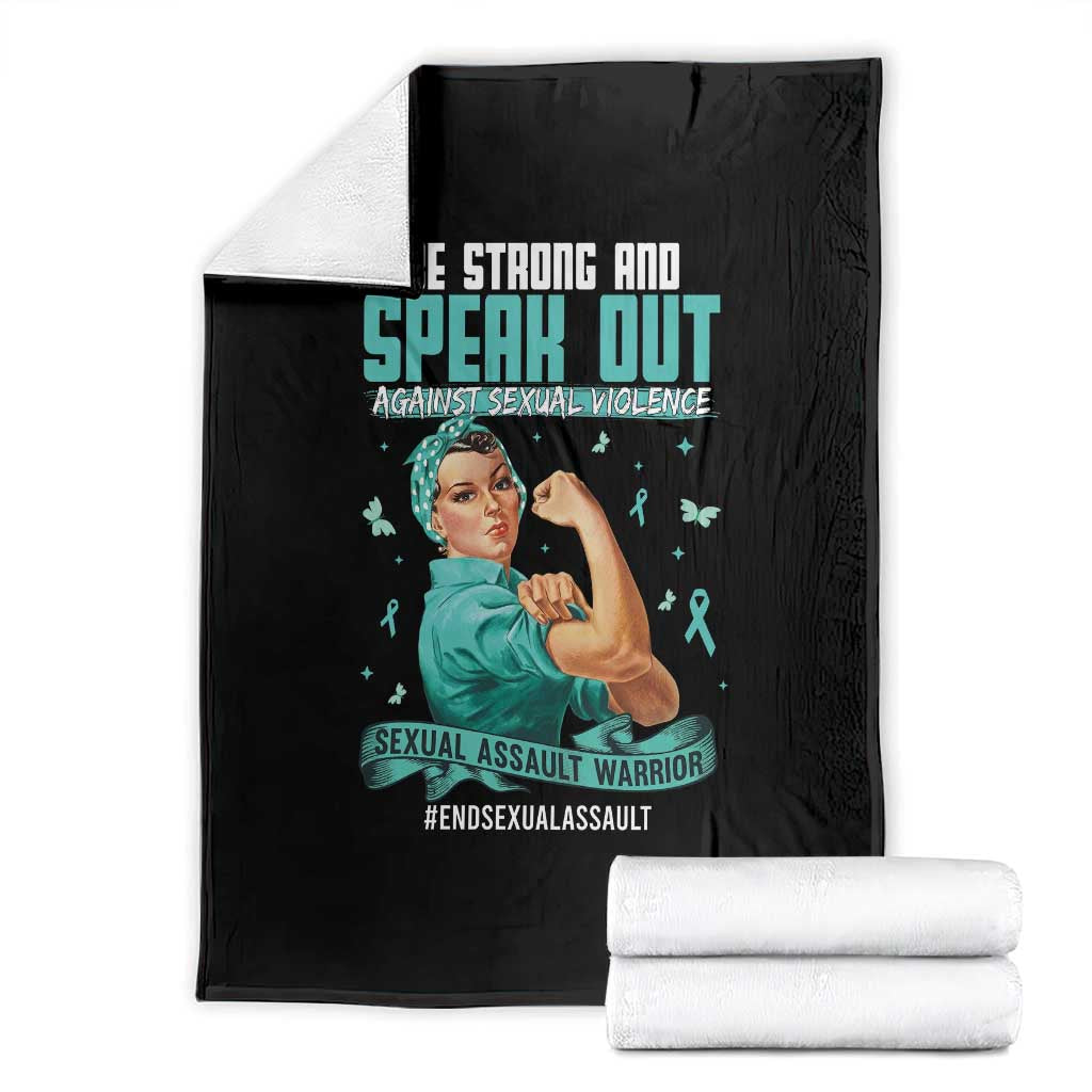 Sexual Assault Awareness Throw Blanket Be Strong And Speak Out Against Sexual Violence