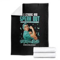 Sexual Assault Awareness Throw Blanket Be Strong And Speak Out Against Sexual Violence