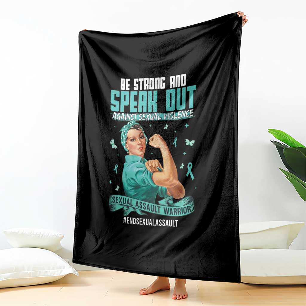 Sexual Assault Awareness Throw Blanket Be Strong And Speak Out Against Sexual Violence