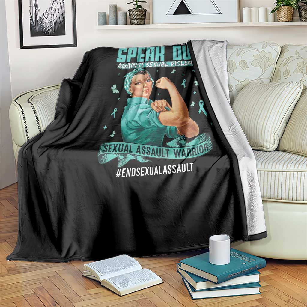 Sexual Assault Awareness Throw Blanket Be Strong And Speak Out Against Sexual Violence