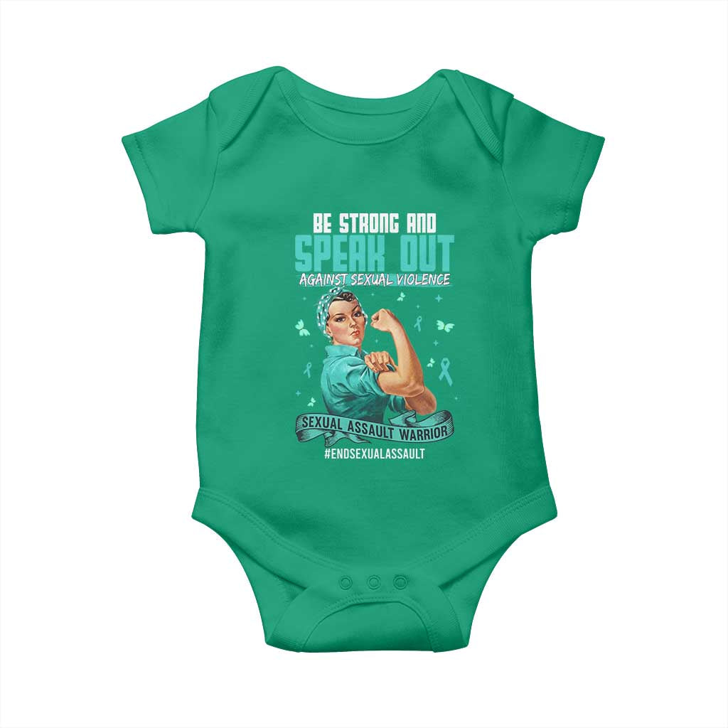 Sexual Assault Awareness Baby Onesie Be Strong And Speak Out Against Sexual Violence