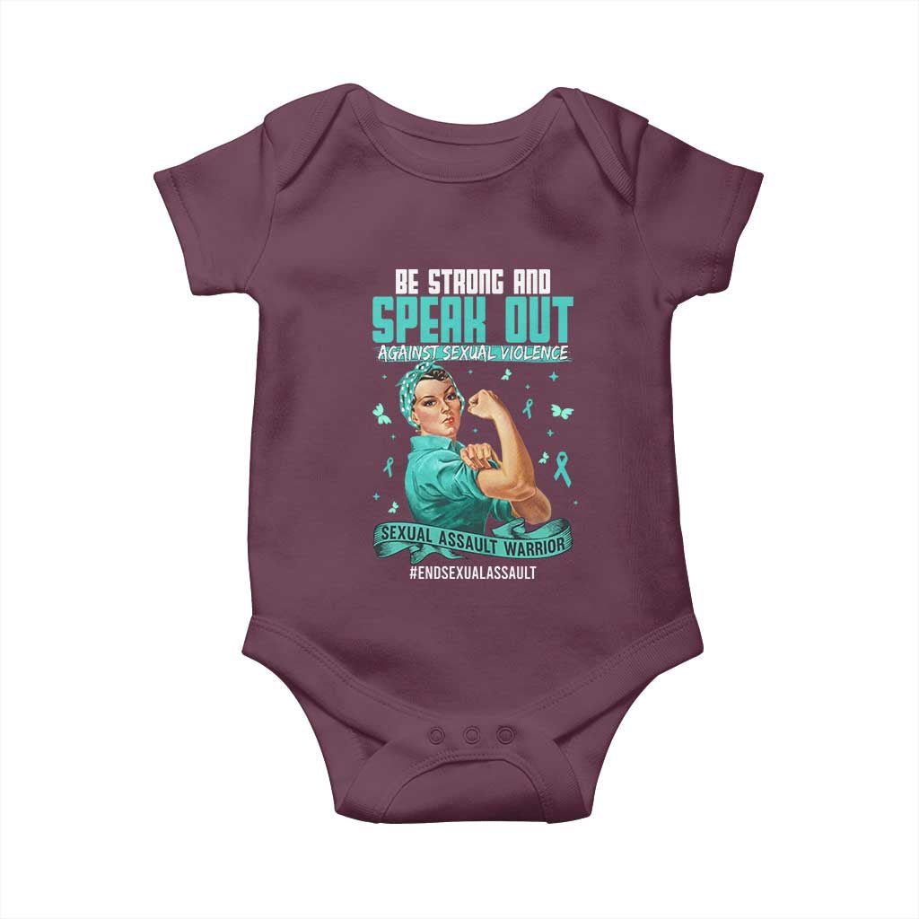 Sexual Assault Awareness Baby Onesie Be Strong And Speak Out Against Sexual Violence