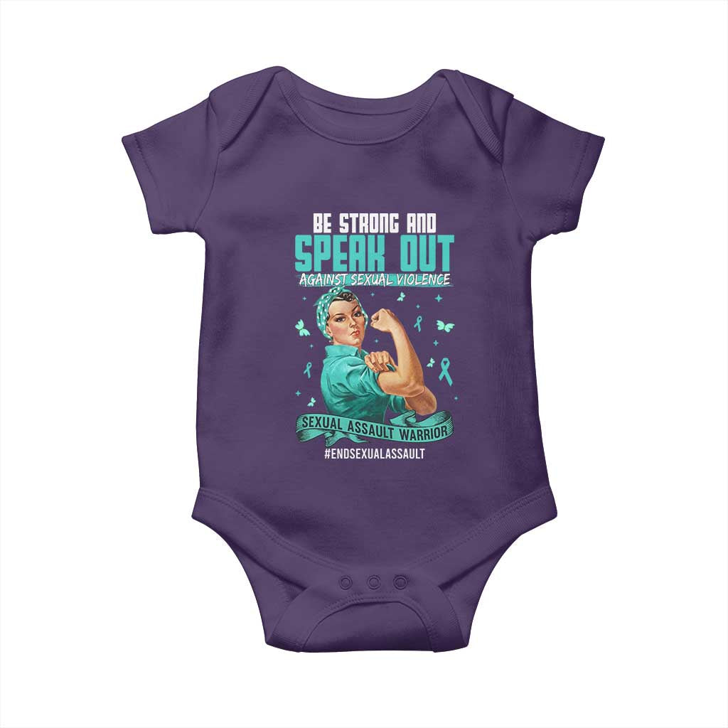 Sexual Assault Awareness Baby Onesie Be Strong And Speak Out Against Sexual Violence
