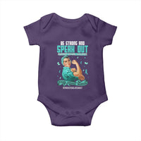 Sexual Assault Awareness Baby Onesie Be Strong And Speak Out Against Sexual Violence