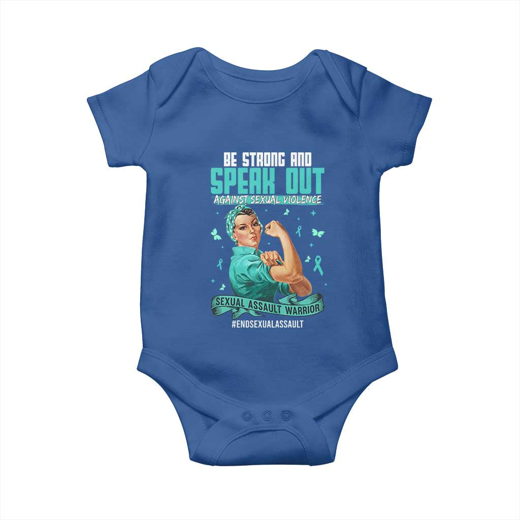 Sexual Assault Awareness Baby Onesie Be Strong And Speak Out Against Sexual Violence