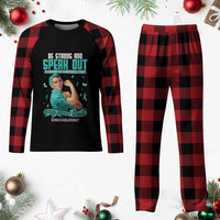 Sexual Assault Awareness Plaid Pajama Set Be Strong And Speak Out Against Sexual Violence
