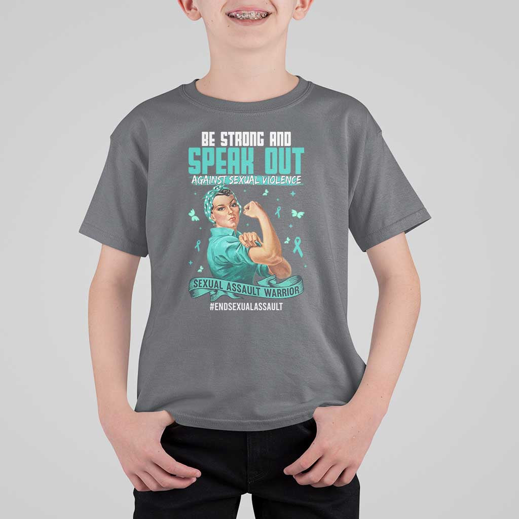 Sexual Assault Awareness T Shirt For Kid Be Strong And Speak Out Against Sexual Violence