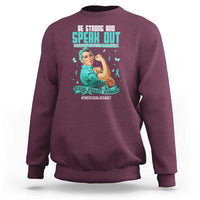 Sexual Assault Awareness Sweatshirt Be Strong And Speak Out Against Sexual Violence