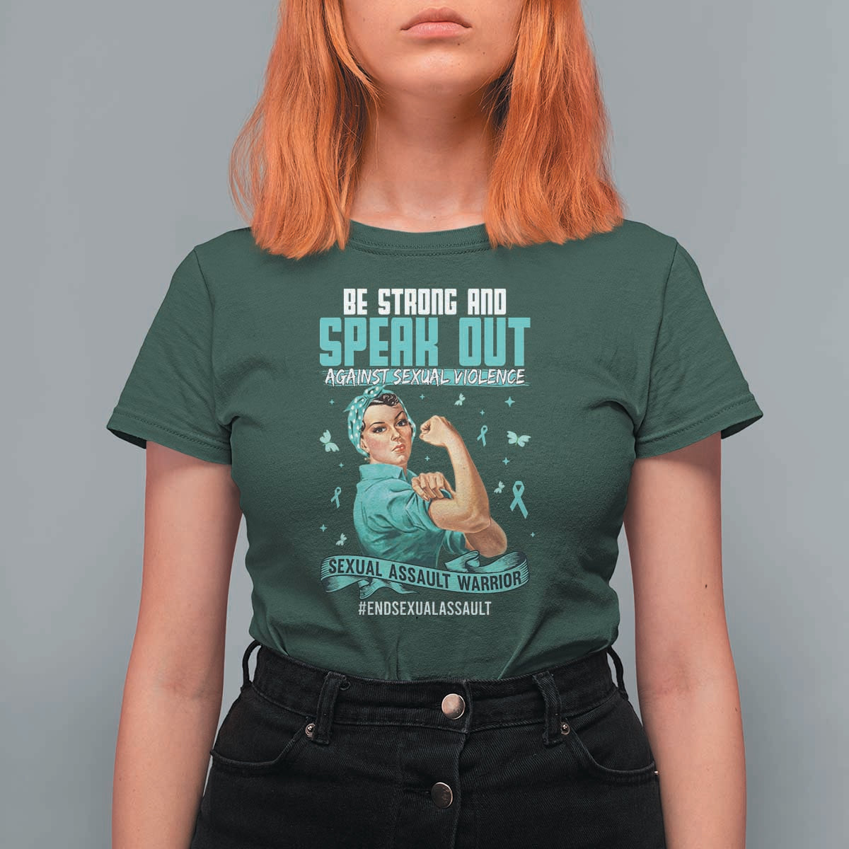 Sexual Assault Awareness T Shirt For Women Be Strong And Speak Out Against Sexual Violence