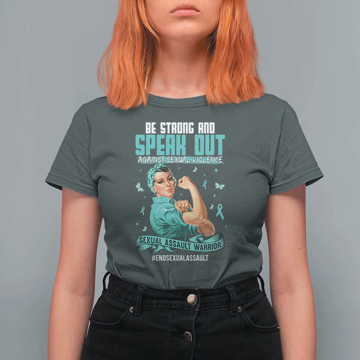 Sexual Assault Awareness T Shirt For Women Be Strong And Speak Out Against Sexual Violence