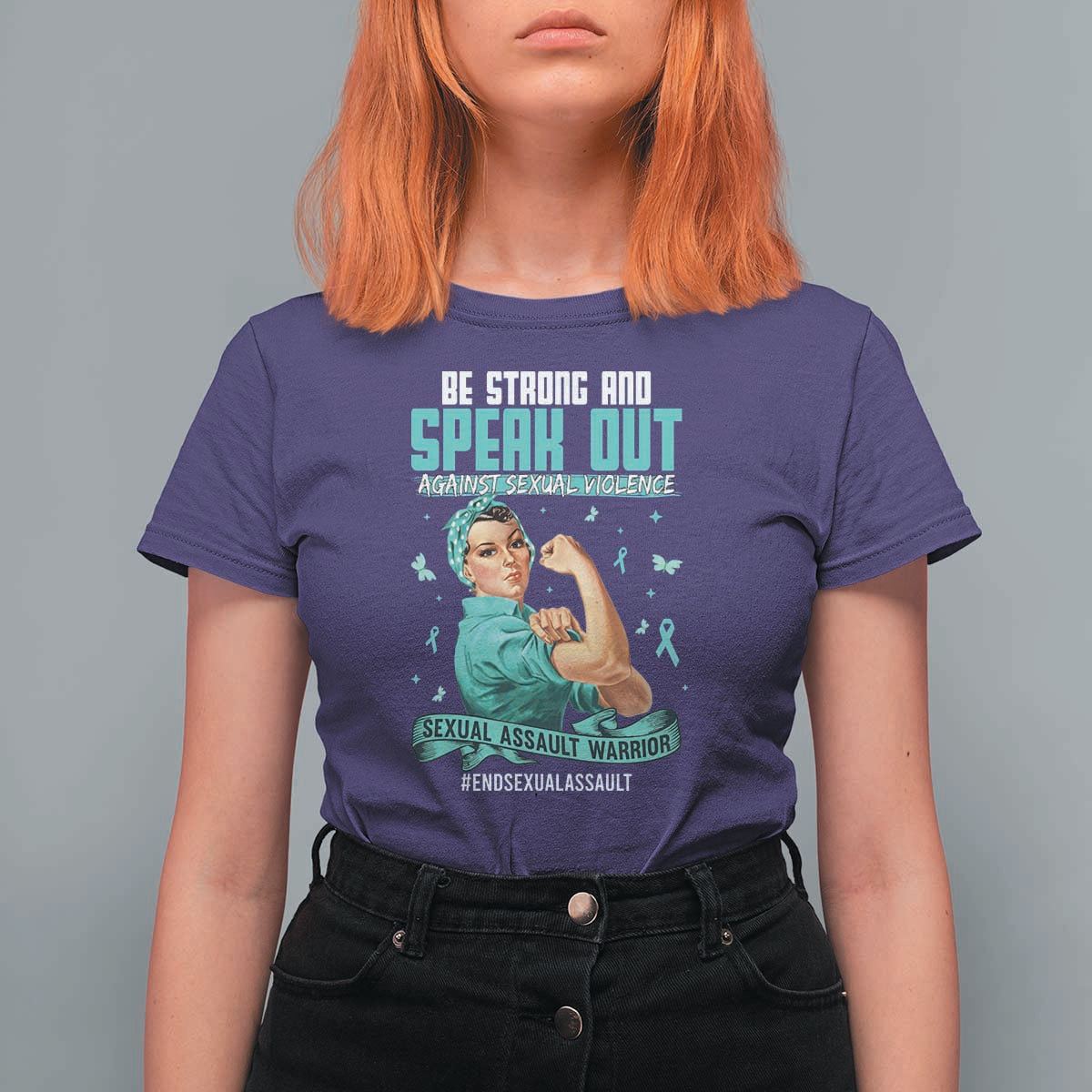Sexual Assault Awareness T Shirt For Women Be Strong And Speak Out Against Sexual Violence