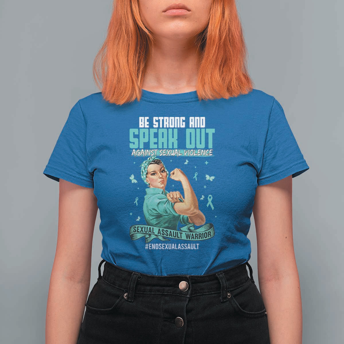 Sexual Assault Awareness T Shirt For Women Be Strong And Speak Out Against Sexual Violence