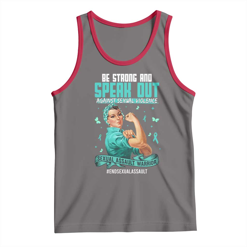 Sexual Assault Awareness Tank Top Be Strong And Speak Out Against Sexual Violence