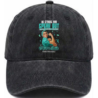 Sexual Assault Awareness Washed Cotton Baseball Cap Be Strong And Speak Out Against Sexual Violence