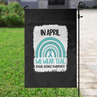 Sexual Assault Awareness Garden Flag In April We Wear Teal Ribbon