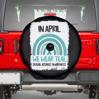 Sexual Assault Awareness Spare Tire Cover In April We Wear Teal Ribbon