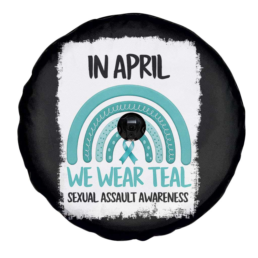 Sexual Assault Awareness Spare Tire Cover In April We Wear Teal Ribbon