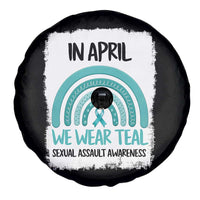 Sexual Assault Awareness Spare Tire Cover In April We Wear Teal Ribbon