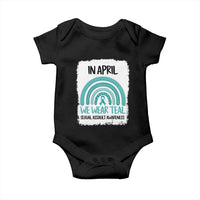 Sexual Assault Awareness Baby Onesie In April We Wear Teal Ribbon