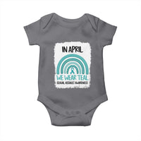 Sexual Assault Awareness Baby Onesie In April We Wear Teal Ribbon