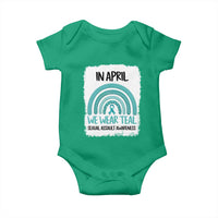 Sexual Assault Awareness Baby Onesie In April We Wear Teal Ribbon