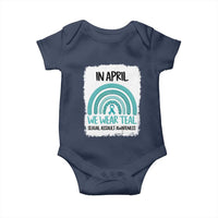 Sexual Assault Awareness Baby Onesie In April We Wear Teal Ribbon