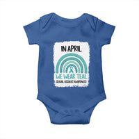 Sexual Assault Awareness Baby Onesie In April We Wear Teal Ribbon