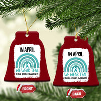 Sexual Assault Awareness Ceramic Ornament In April We Wear Teal Ribbon