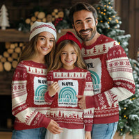 Sexual Assault Awareness Ugly Christmas Sweater In April We Wear Teal Ribbon