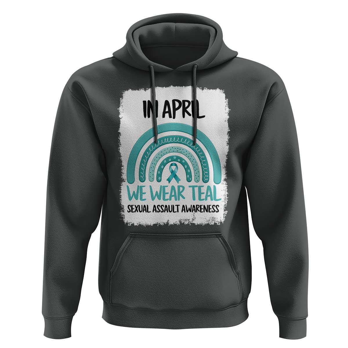 Sexual Assault Awareness Hoodie In April We Wear Teal Ribbon
