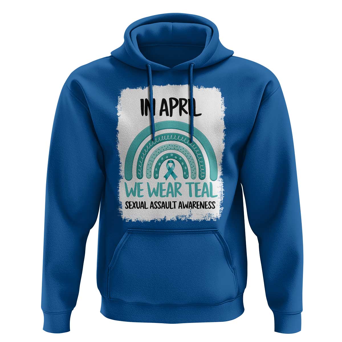 Sexual Assault Awareness Hoodie In April We Wear Teal Ribbon