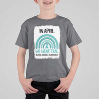 Sexual Assault Awareness T Shirt For Kid In April We Wear Teal Ribbon