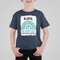 Sexual Assault Awareness T Shirt For Kid In April We Wear Teal Ribbon