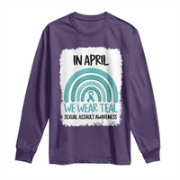 Sexual Assault Awareness Long Sleeve Shirt In April We Wear Teal Ribbon