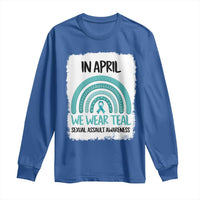 Sexual Assault Awareness Long Sleeve Shirt In April We Wear Teal Ribbon