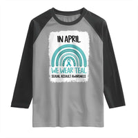 Sexual Assault Awareness Raglan Shirt In April We Wear Teal Ribbon
