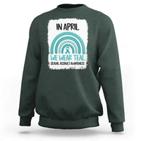 Sexual Assault Awareness Sweatshirt In April We Wear Teal Ribbon