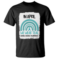 Sexual Assault Awareness T Shirt In April We Wear Teal Ribbon