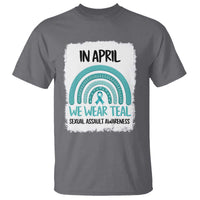 Sexual Assault Awareness T Shirt In April We Wear Teal Ribbon