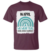 Sexual Assault Awareness T Shirt In April We Wear Teal Ribbon