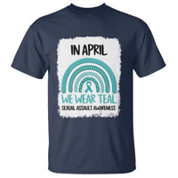 Sexual Assault Awareness T Shirt In April We Wear Teal Ribbon
